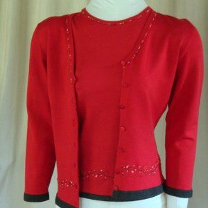 Vert Rouge Red Sweater Set